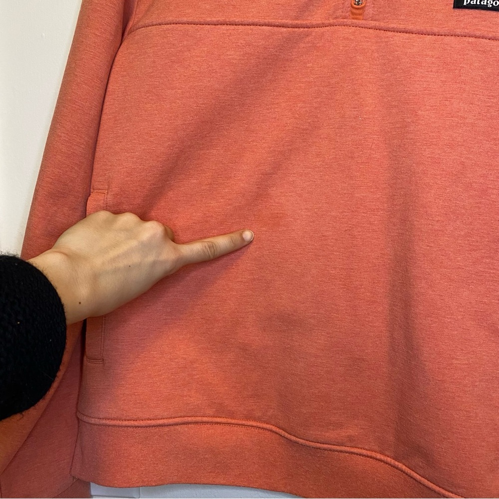 PATAGONIA Ahnya Quarter Zip Pullover in Rock Melon Orange Sz Medium 42150 - Picture 8 of 11